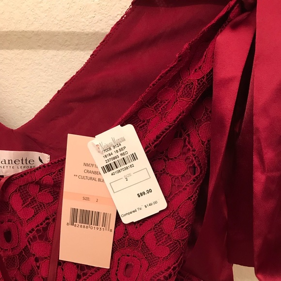 Elegant Cranberry Nanette Lepore Dress. - Picture 3 of 4